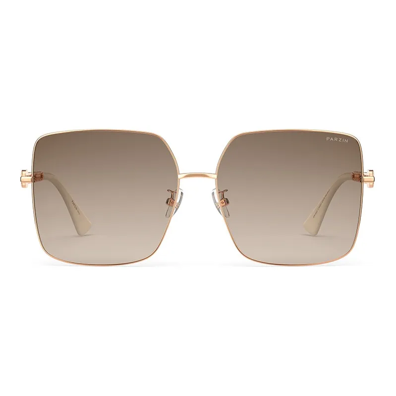 PARZIN Square Sunglasses Women's Fashion Logo Refined Correcting Sunglasses For Women's-13