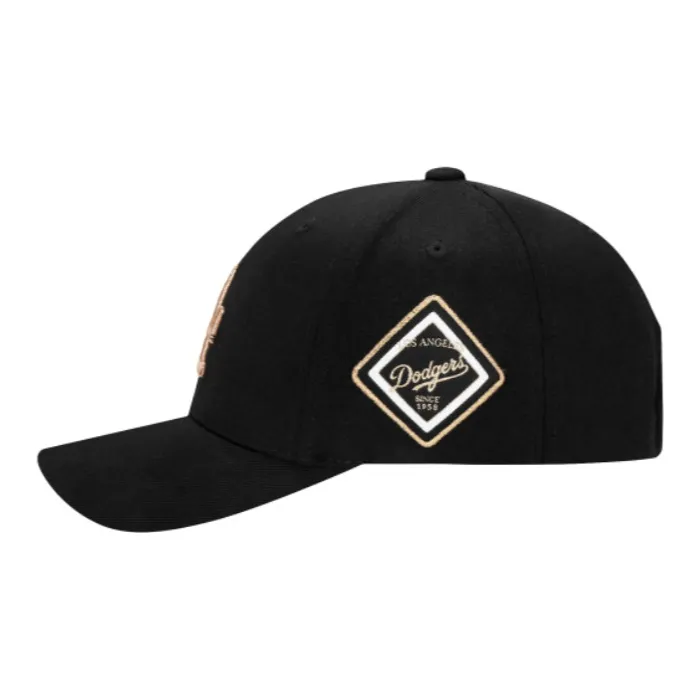 MLB Wool Blend Baseball Caps Unisex Black/Rose Gold-2