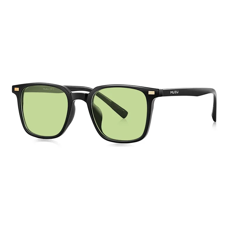 MUZU TR/Memory Plastic Square Sunglasses Unisex-1