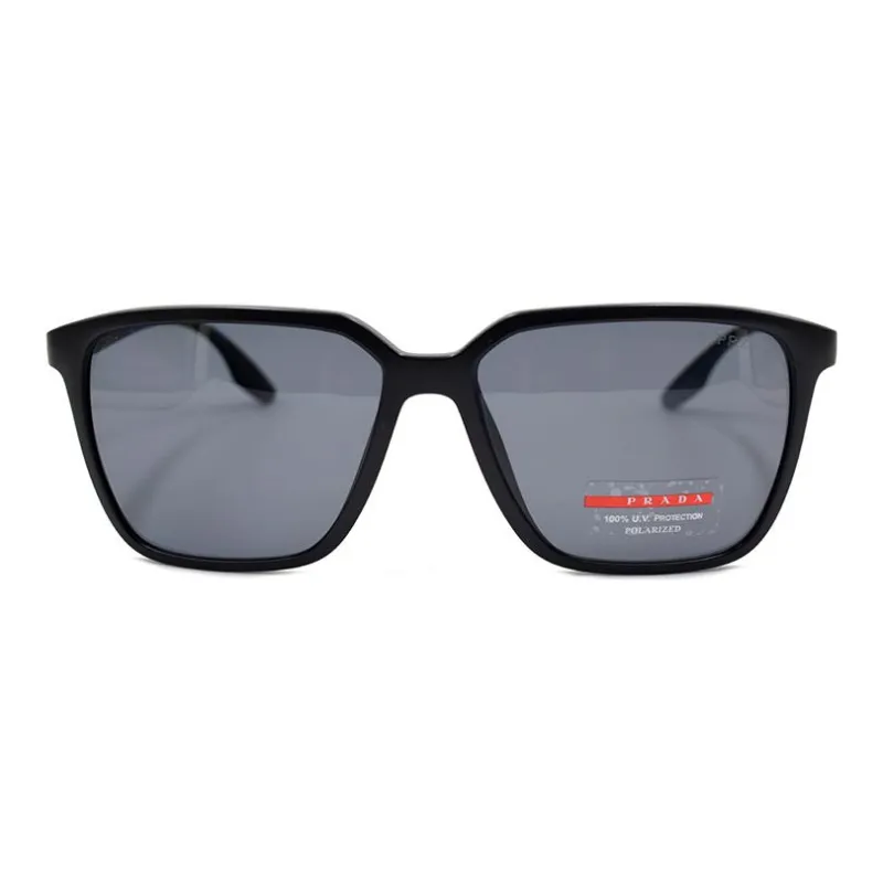 PRADA Square Sunglasses Men's Matte Black/Polarized-0