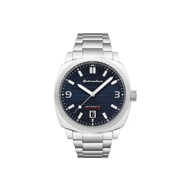 SPINNAKER HULL Collection Wrist Watch Automatic Mechanical Movement Stainless Steel Strap 42mm Blue Dial Men's Watches-0
