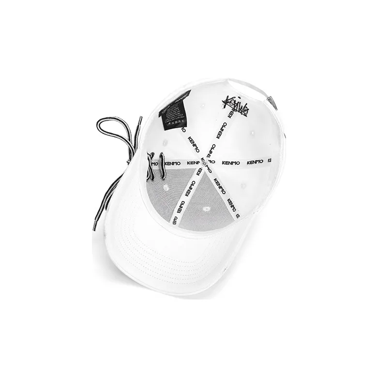 KENMO Cotton Baseball Caps Unisex Black/White-13