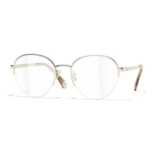 CHANEL Eyeglass Frames Unisex Gold