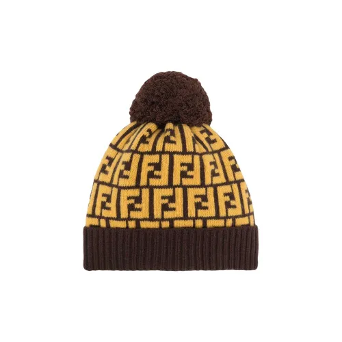 FENDI Beanies Men Yellow