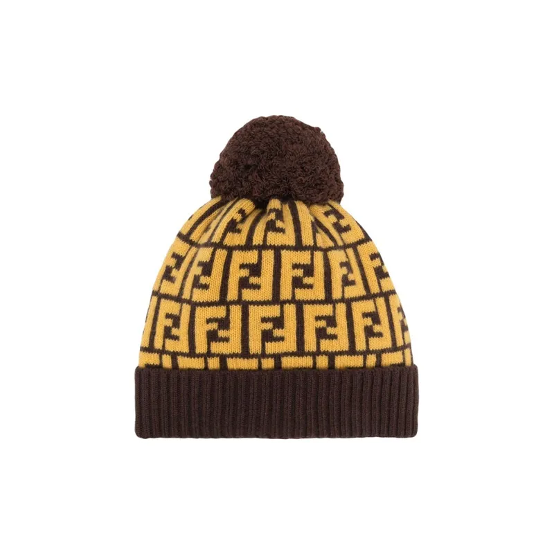 FENDI Beanies Men Yellow-0