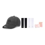 Sun Protection Clothing Sets (Gray Hat+Black White Ice Sleeve)