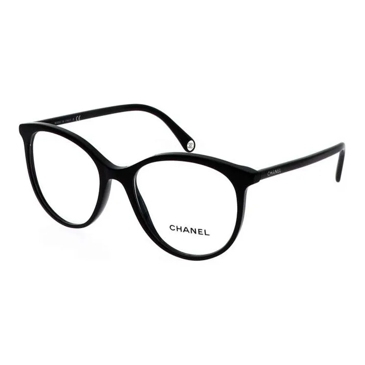 CHANEL Plate Frame Oval Eyeglass Frames Unisex-1