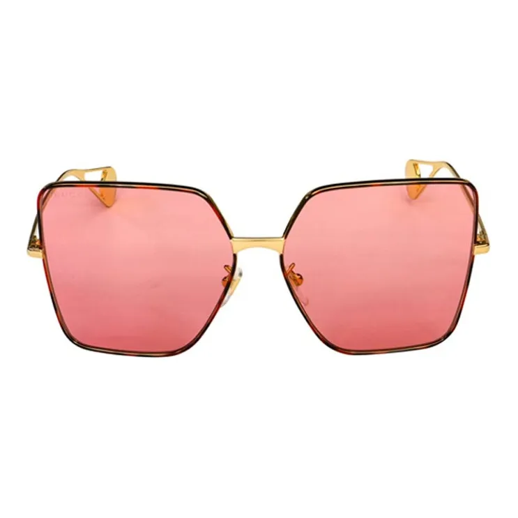 GUCCI Sunglasses Women's Pink Gold-1