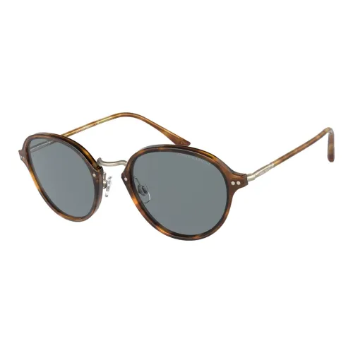 GIORGIO ARMANI Tortoiseshell-effect Round-frame Sunglasses