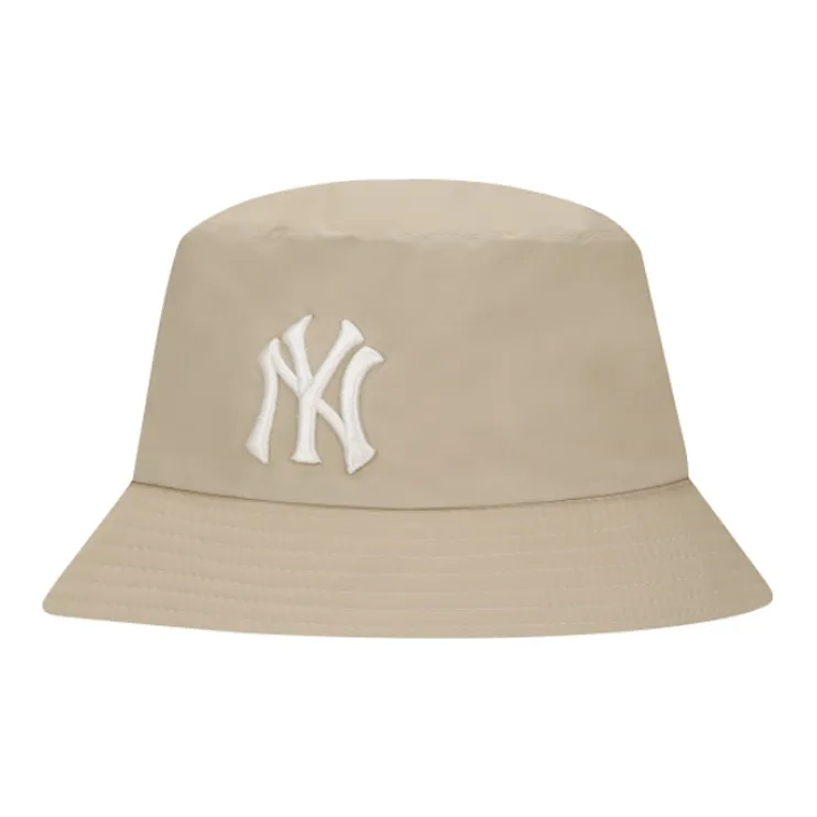 MLB Old Flower Polyester Bucket Hats Unisex Khaki-1