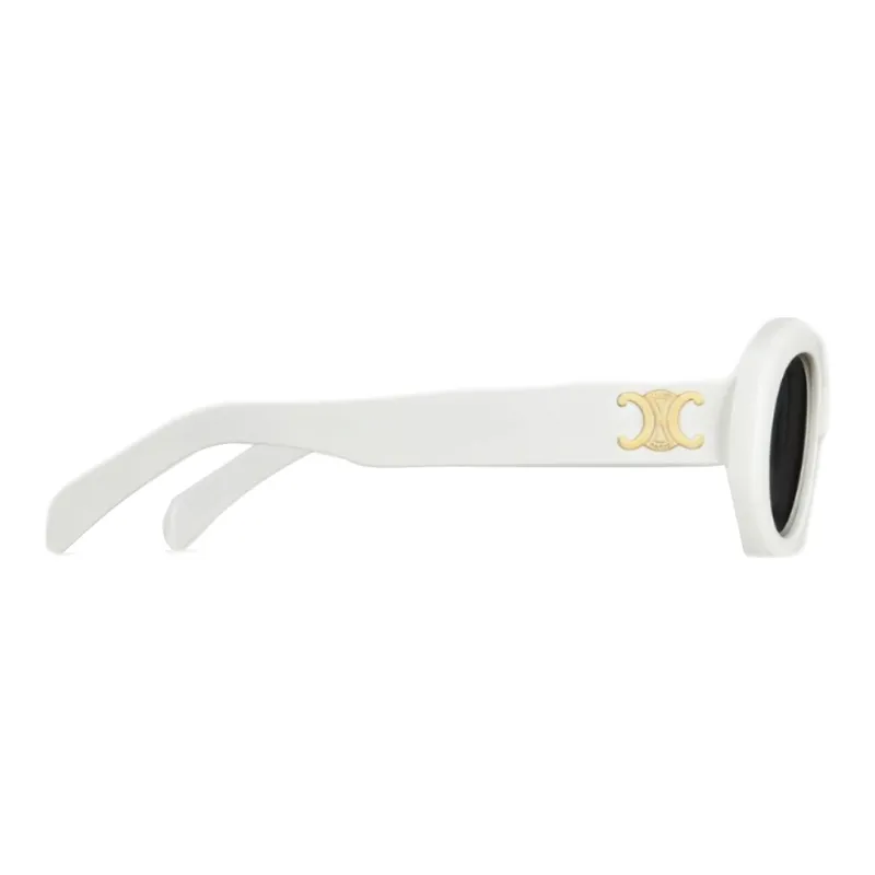 CELINE Triomphe 01 Sunglasses In Acetate White-2