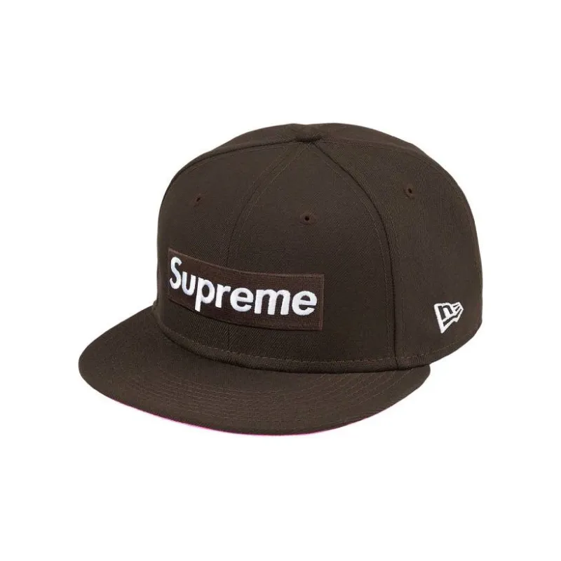 Supreme No Comp Box Logo New Era Brown 7 1/2 Basic Packaging-Box 