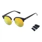 Black Frame with Red Reflective Lens