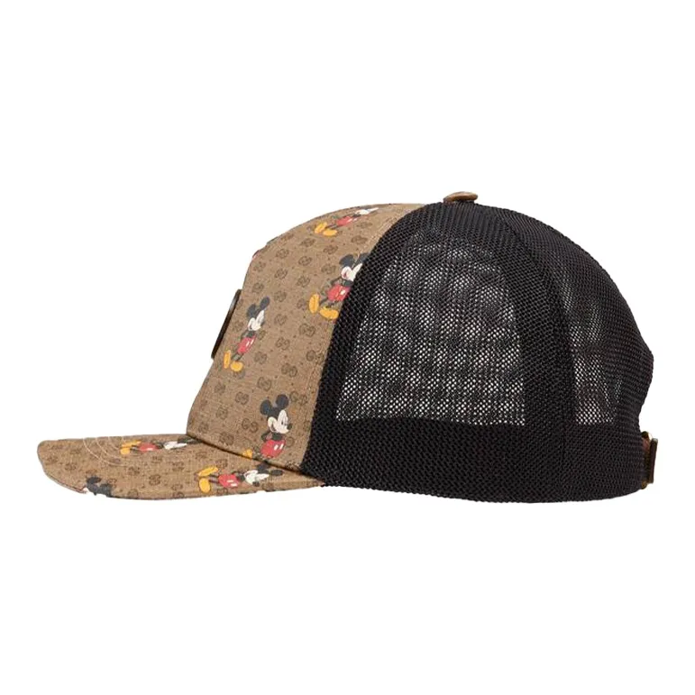 GUCCI X Disney Mickey Mouse Print Trucker Hat Gg Canvas-1