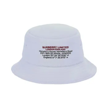 Burberry Location Print Cotton Bucket Hat