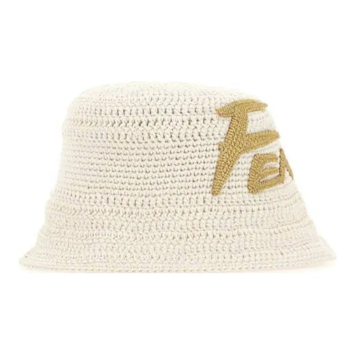 FENDI Bucket Hats Unisex Beige-1