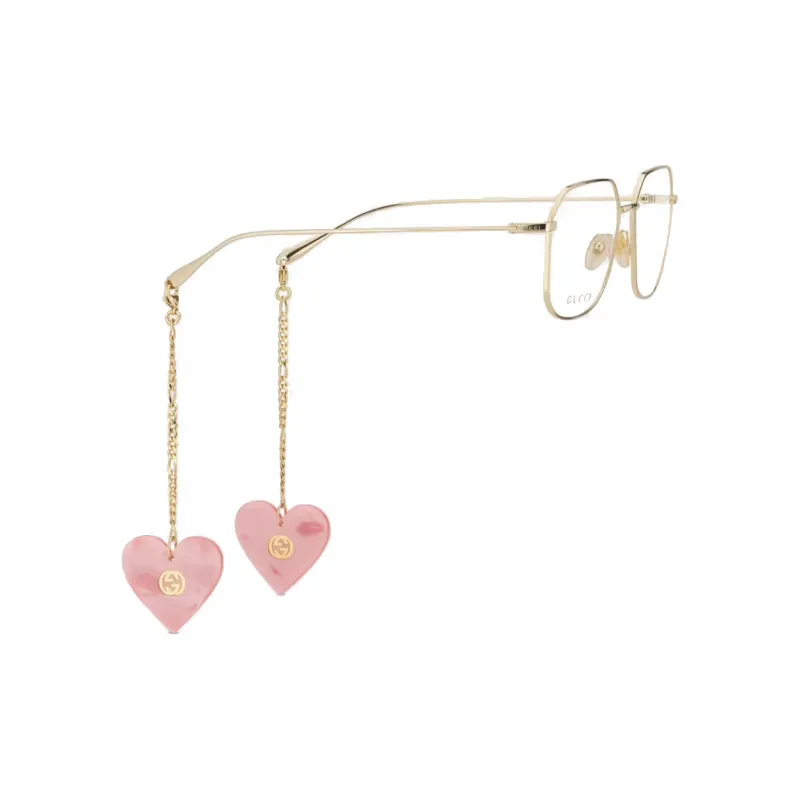 GUCCI Heart pendant Square frame Glasses-2