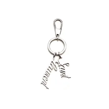 SAINT LAURENT Logo Charm Keyring