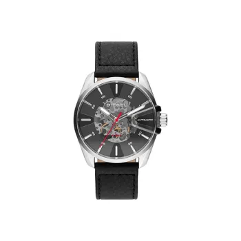 DIESEL Wrist Watch Mechanical Movement Leather Watch Bands 44mm Black Dial Men's Watches DZ1966