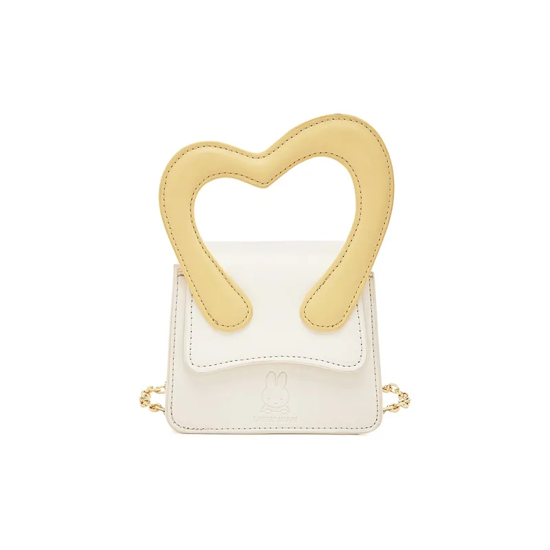 Miffy PU One Shoulder Handbag Mini Women's Ecru/Green-0