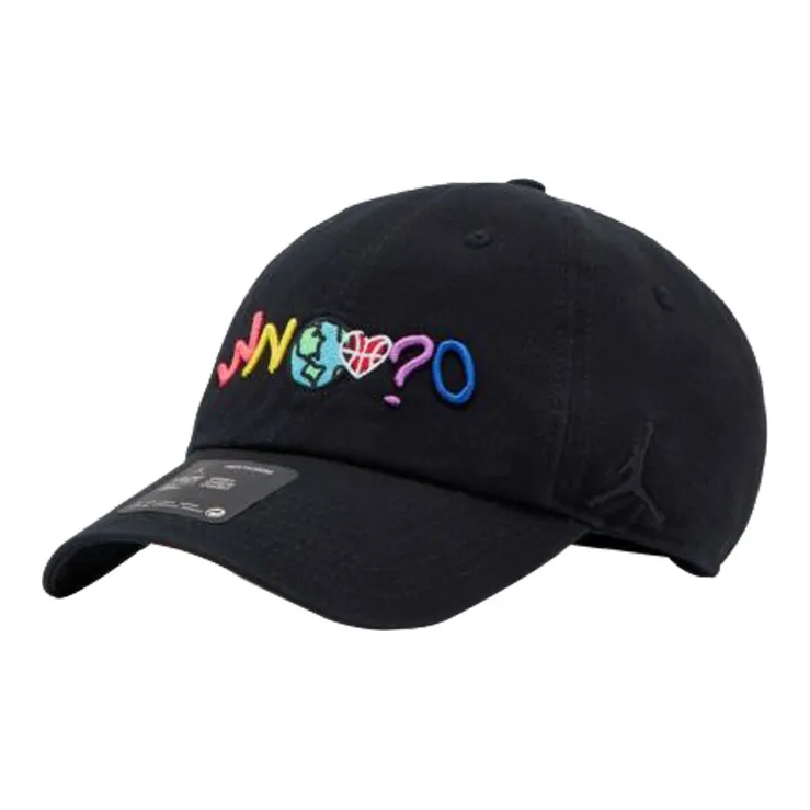Jordan Baseball Cap Unisex Black White-2
