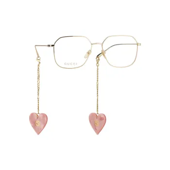 GUCCI Heart pendant Square frame Glasses