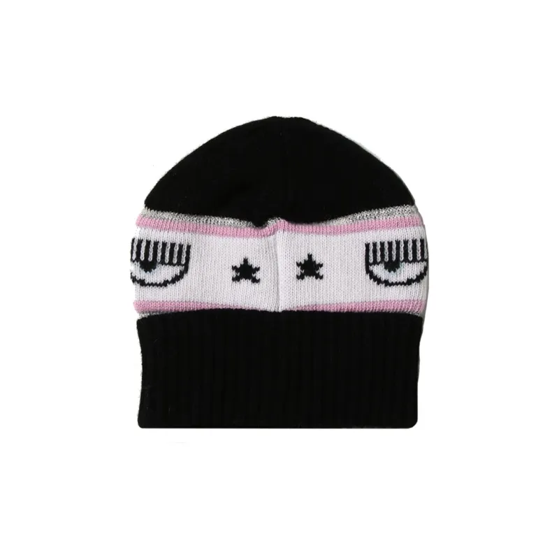 CHIARA FERRAGNI Eyelike Motif Knitted Beanie-1