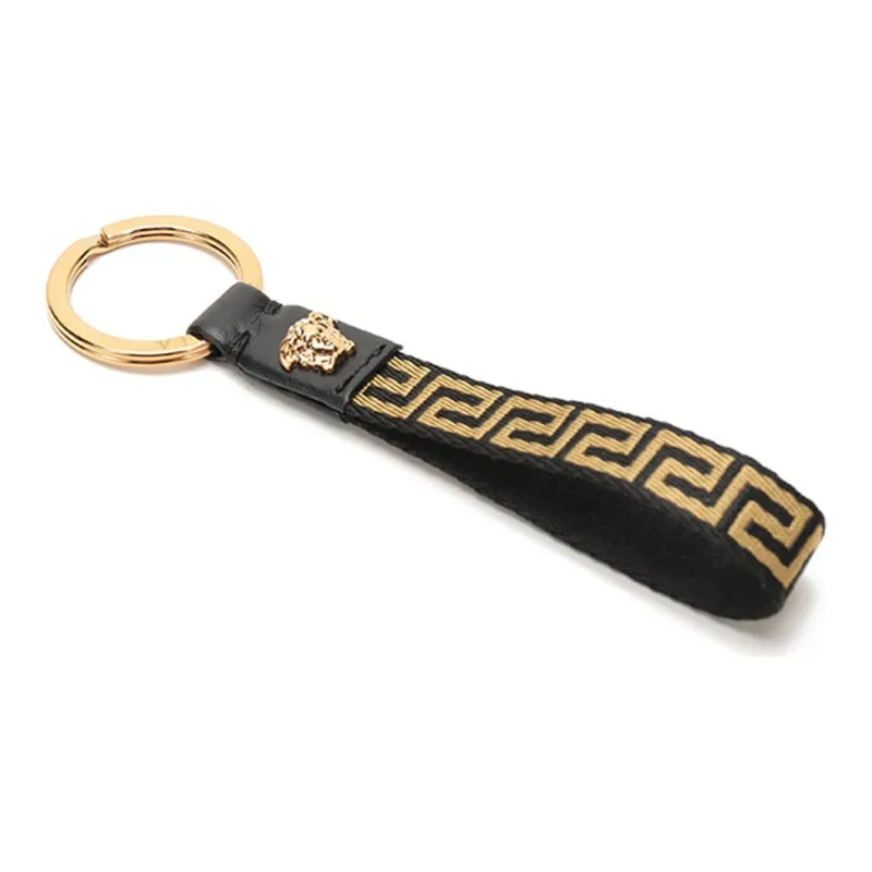 VERSACE Keychains Unisex Black Yellow-3