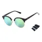 Black Frame with Gold Reflective Lens