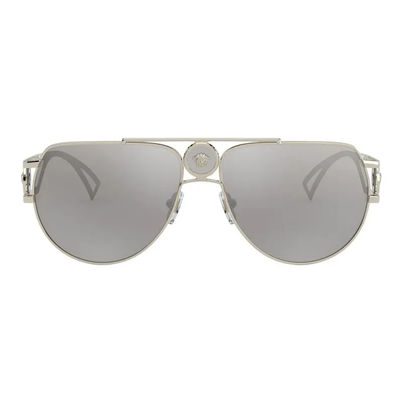 VERSACE Double Bridge Aviator Frame Sunglasses-1