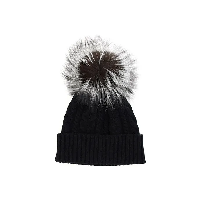 Moncler Logo Patch Oversized Pompom Beanie-1