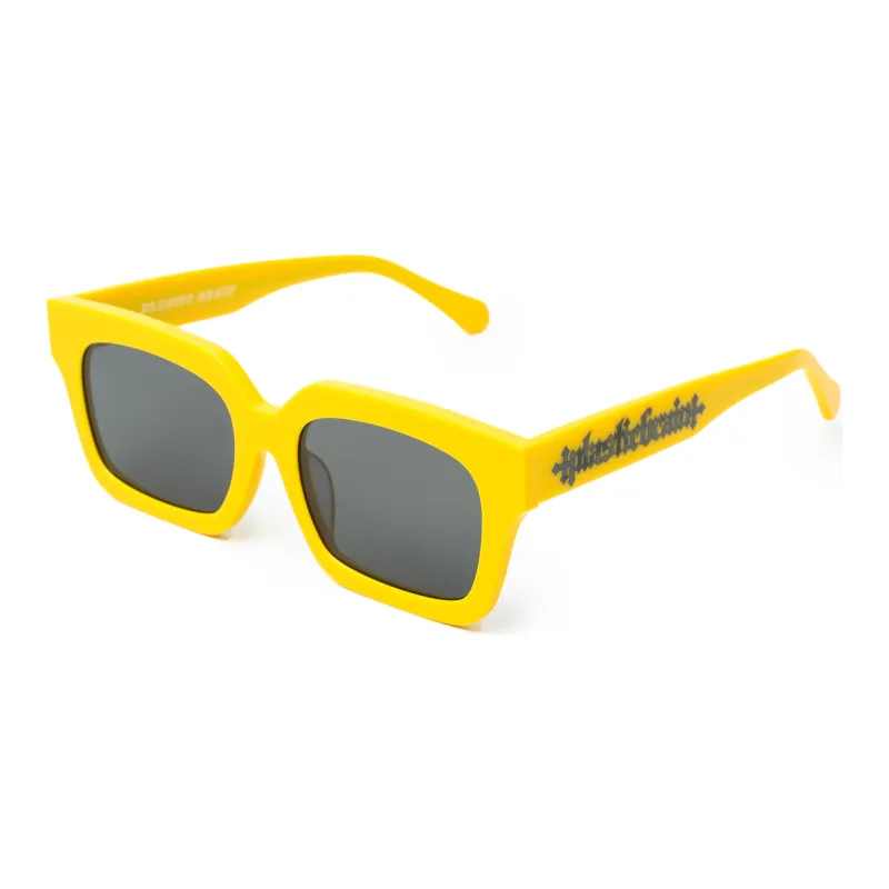 PLASTIC BRAIN Plate Frame Square Sunglasses Unisex-23