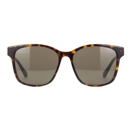 GUCCI RedGreen Bands Square Frame Sunglasses Black-3
