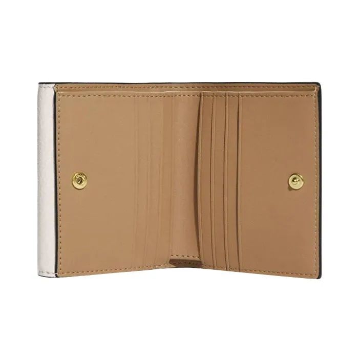 COACH Leather Wallet Mini Women's White-2