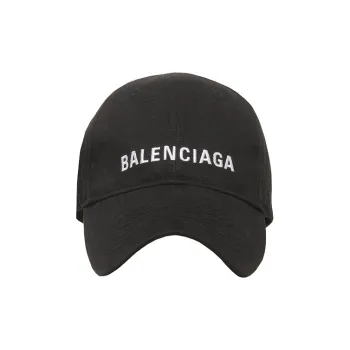 Balenciaga Cotton Baseball Caps Unisex Black