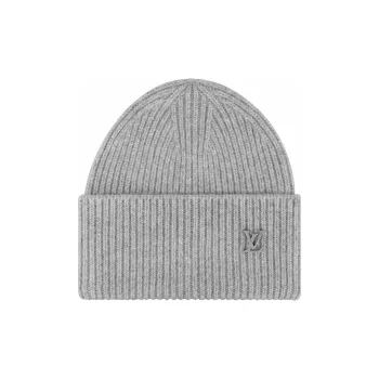 LOUIS VUITTON Cotton Beanies Men's Gray