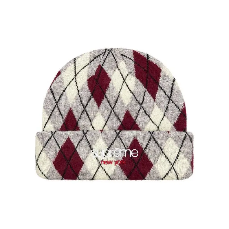 Supreme Argyle Cashmere Beanie-2