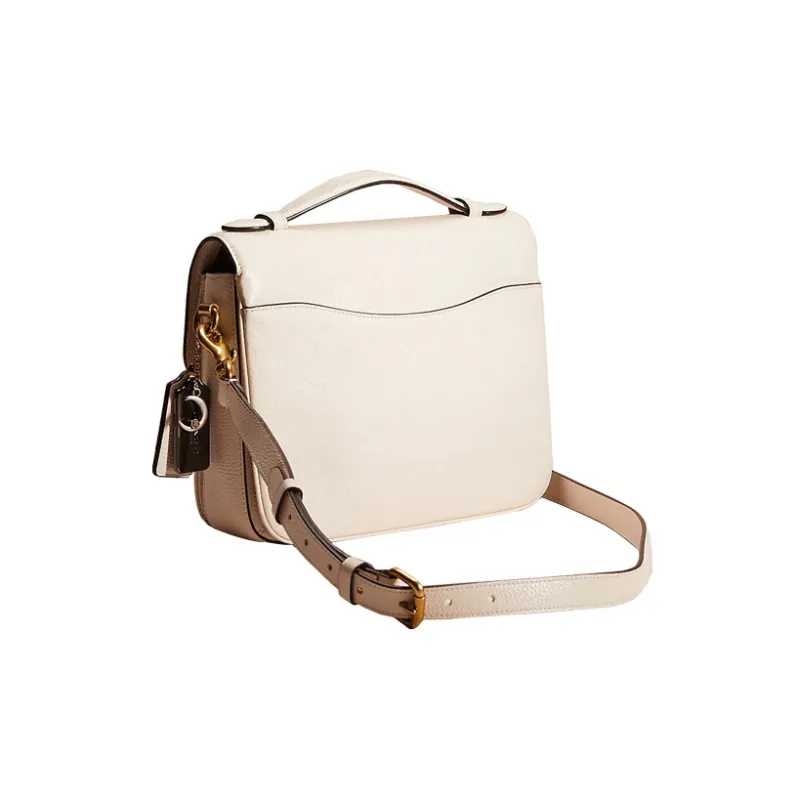 COACH Cassie Pebbled Leather Small Square Bag Shoulder Bag, Crossbody Bag Medium Size Women's White-2