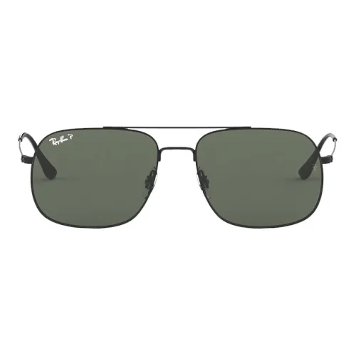 RayBan Sunglasses Unisex Rubber Black Frame Dark Green Polarized Lens 90149A