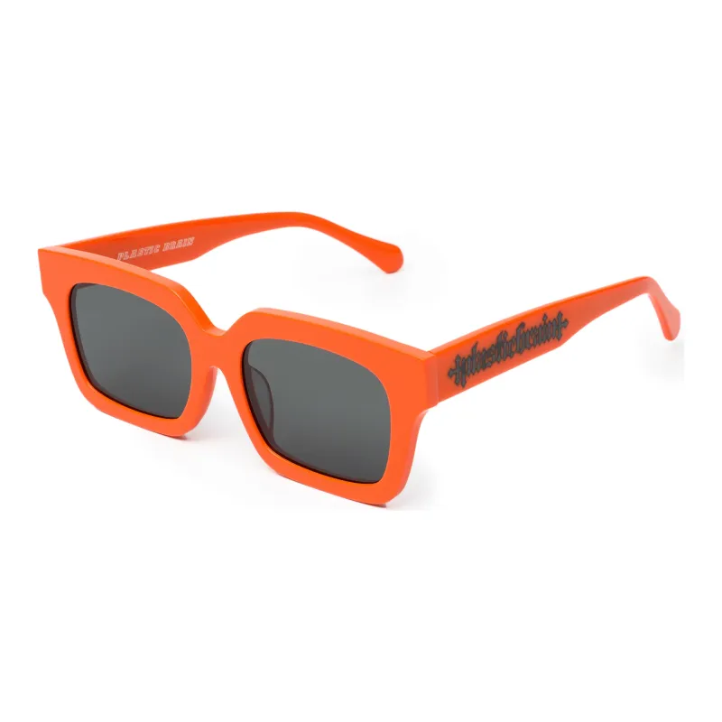 PLASTIC BRAIN Plate Frame Square Sunglasses Unisex-20