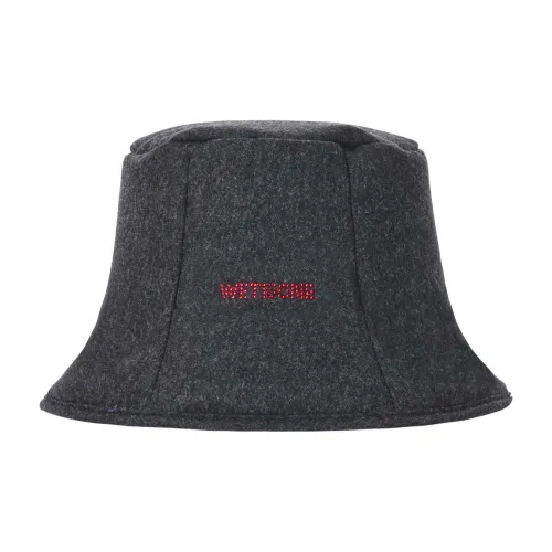 WE11DONE Bucket Hats Unisex Gray