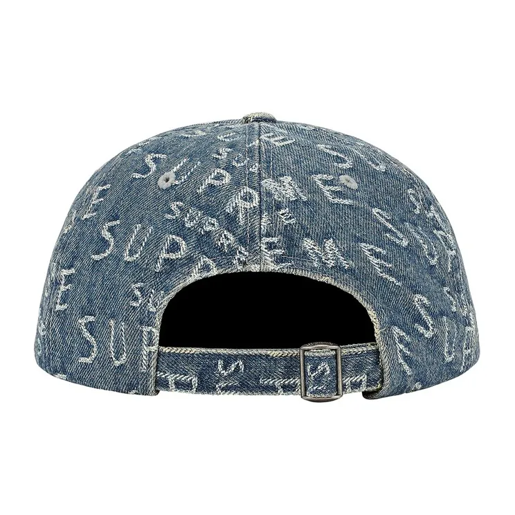 Supreme Warp Jacquard Logos Denim 6 Panel-3