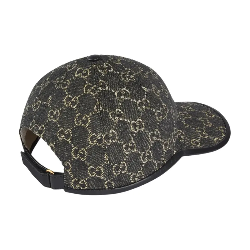 GUCCI Logo Denim Baseball Cap-2