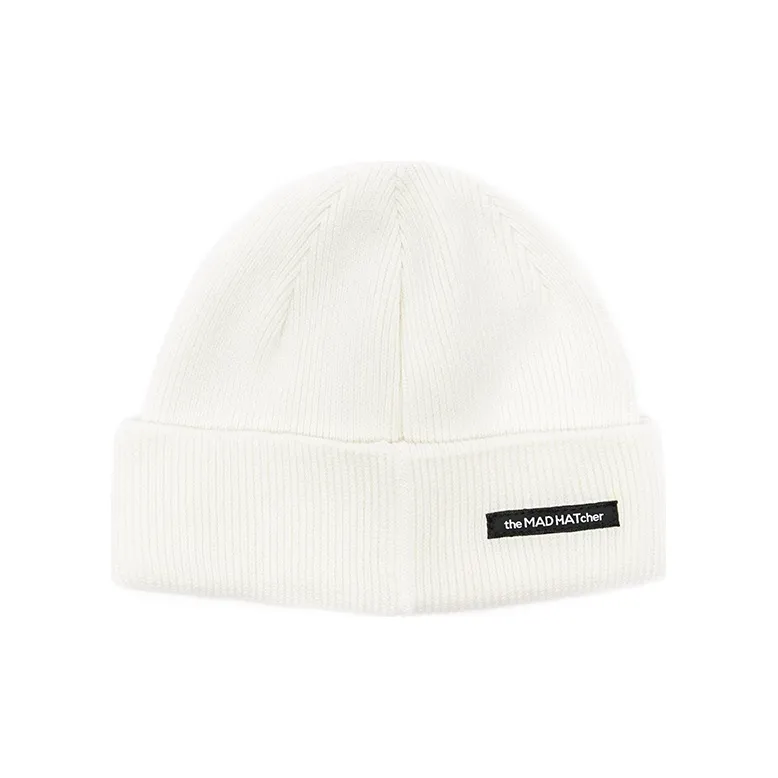 The MAD HATcher Cotton Beanies Unisex White-2