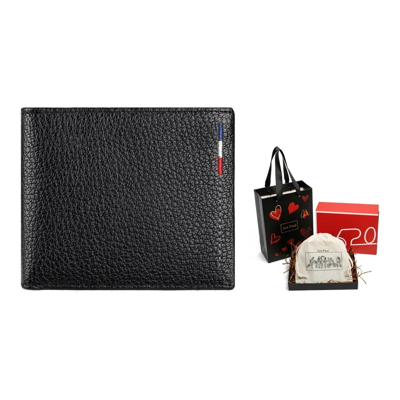 Ace Paul Top Grain Cow Leather Wallet Regular Men's Black-13