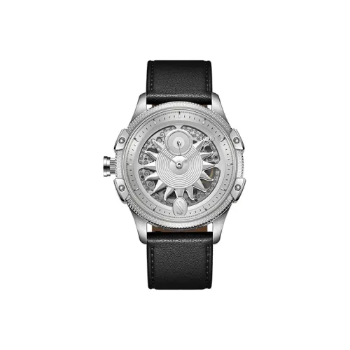 SNIICA Wrist Watch Automatic Mechanical Movement Genuine Leather Strap White Dial Men's Watches 8026M10388LD