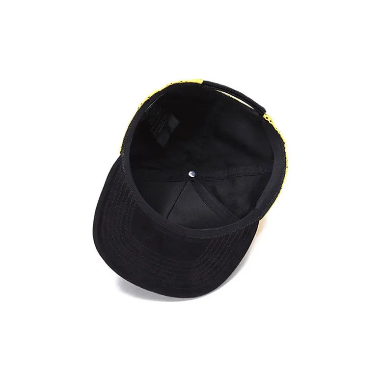 FENDI Baseball Caps Unisex Black Yellow-4