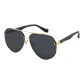 Gold Frame with Black Gray Lens