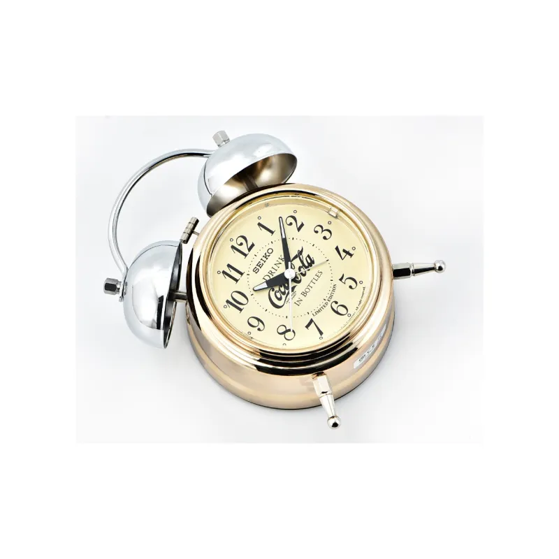 SEIKO Sweeping Seconds Movement Metal Alarm Clock Unisex Yellow-2