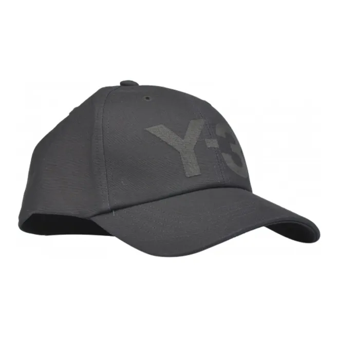 Y 3 Cotton Baseball Caps Men's Black-1